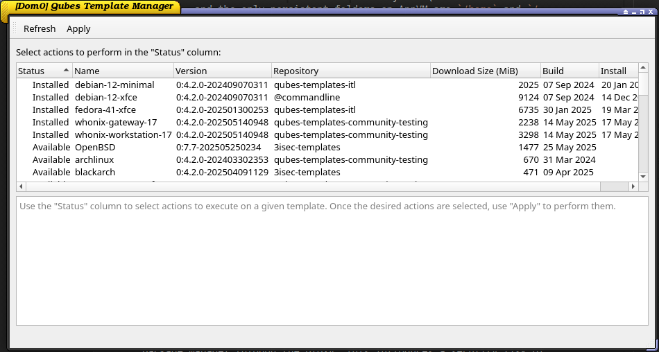 qubes template manager